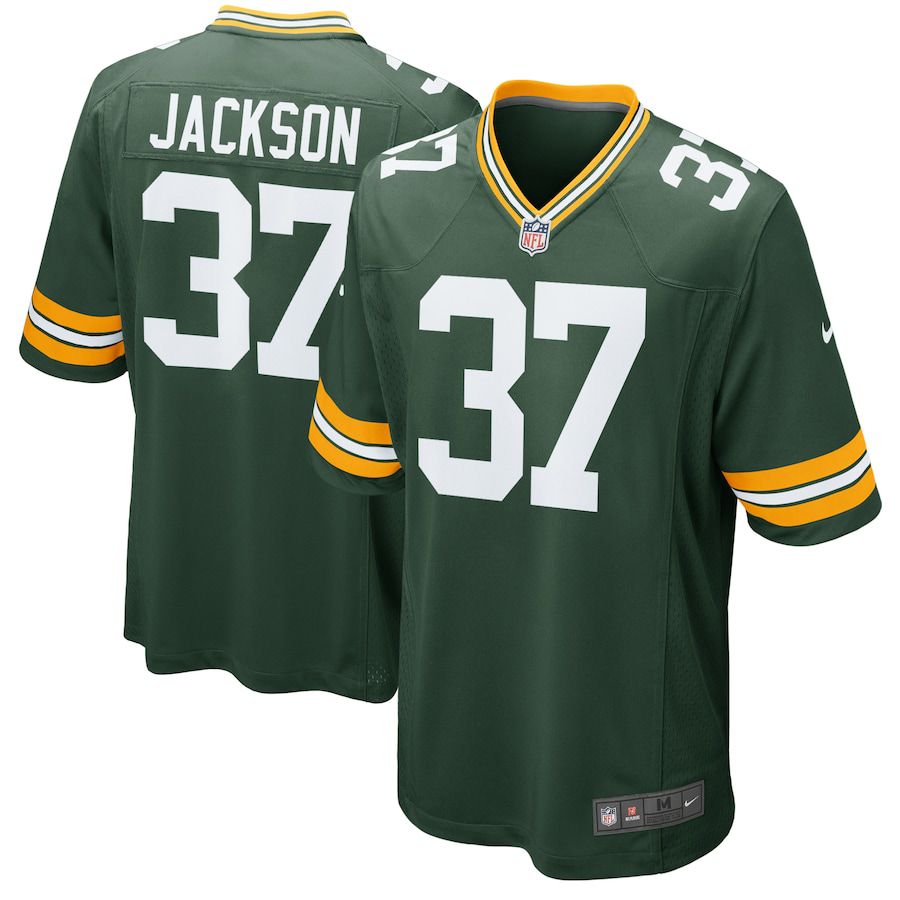 Men Green Bay Packers #37 Josh Jackson Nike Green Game Player NFL Jersey->green bay packers->NFL Jersey